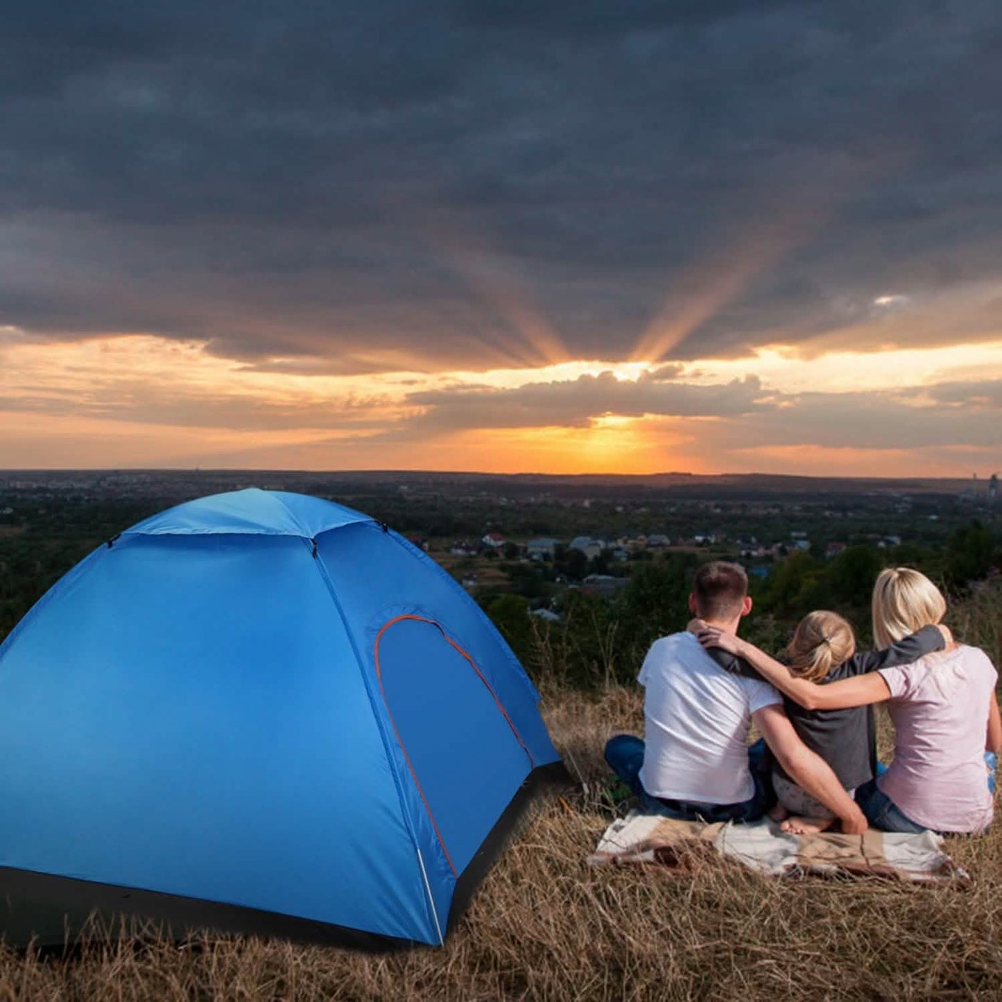 4-Personen-Camping-wasserdichtes Zelt