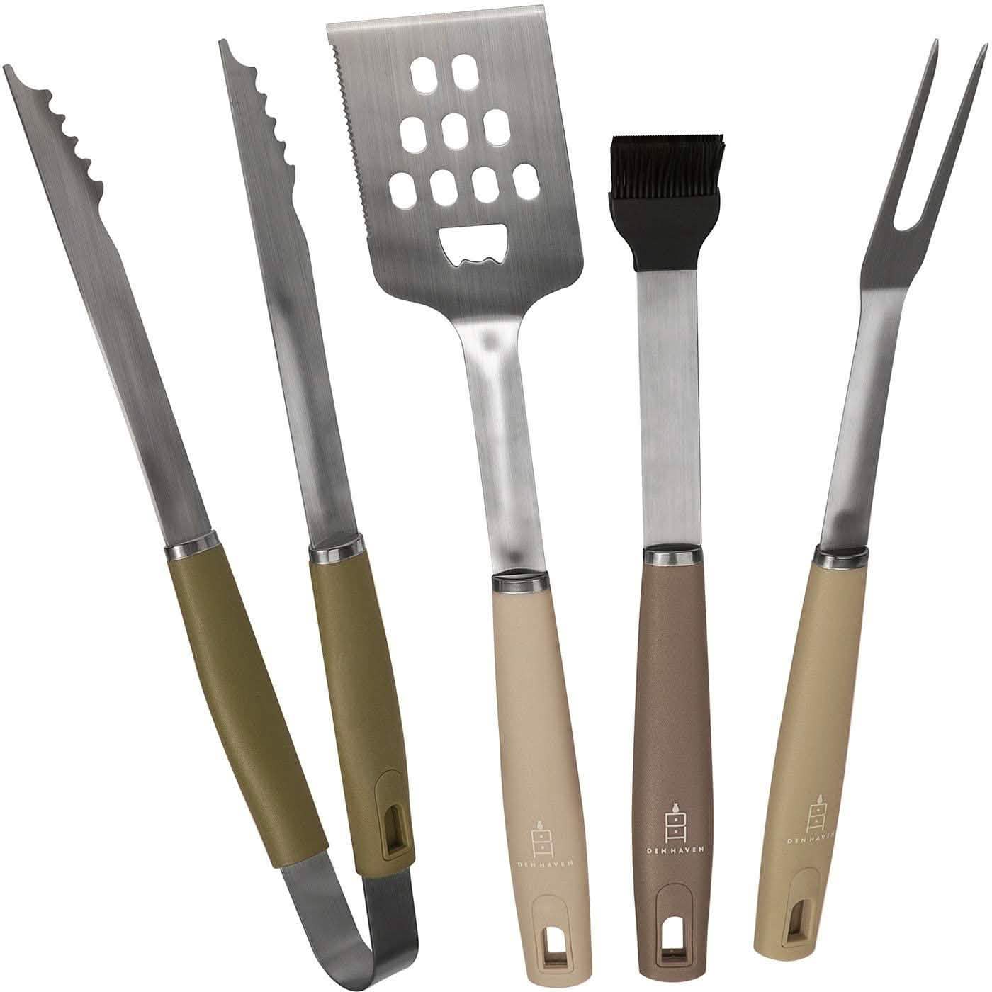 4-teilig: Den Haven Edelstahl Grill-Besteck-Set