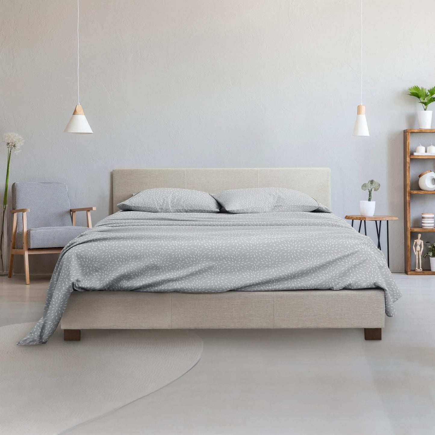 4-teilig: Made Supply Co. gemustertes Bettwäsche-Set – verschiedene Stile