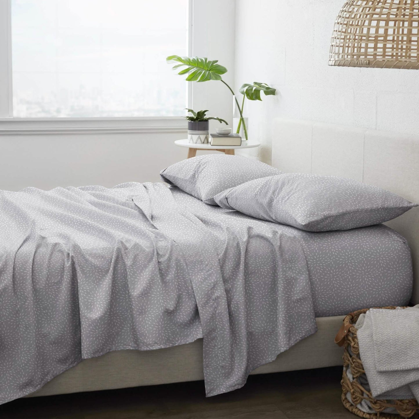 4-teilig: Made Supply Co. gemustertes Bettwäsche-Set – verschiedene Stile