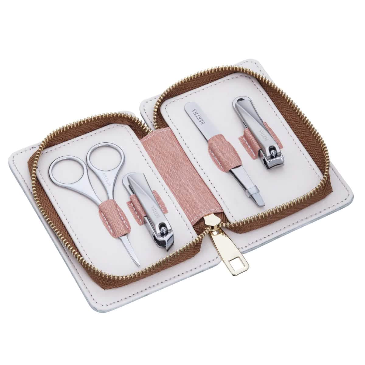 4-teiliges Set: Bertha Avery Edelstahl-Pflegeset