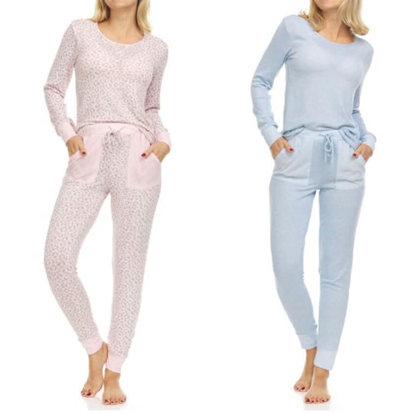 4-teiliges Set: Damen Pyjama-Sets mit langen Ärmeln aus ultraweicher Baumwolle