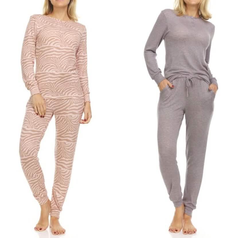 4-teiliges Set: Damen Pyjama-Sets mit langen Ärmeln aus ultraweicher Baumwolle