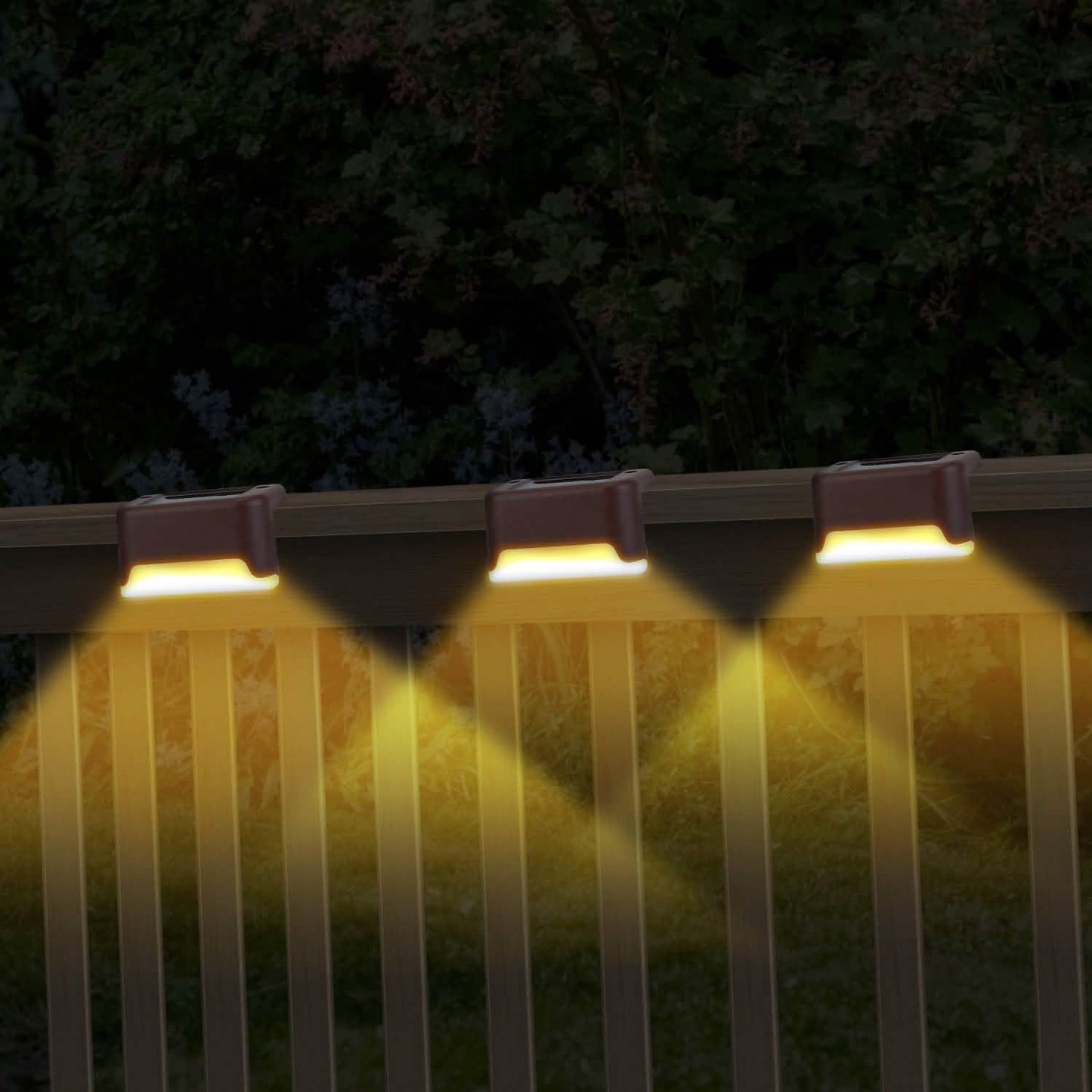 4-teilig: Solarbetriebene LED-Treppenleuchten