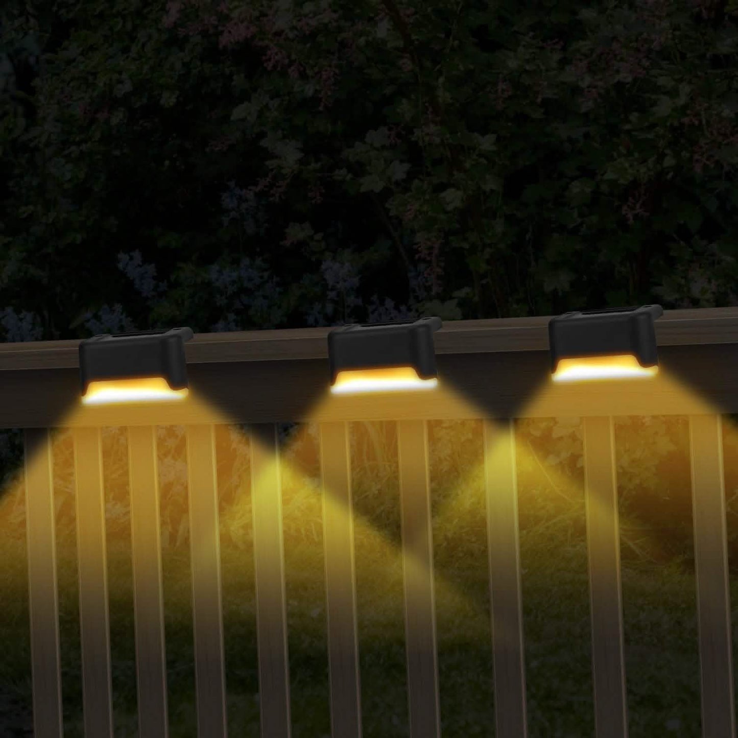 4-teilig: Solarbetriebene LED-Treppenleuchten