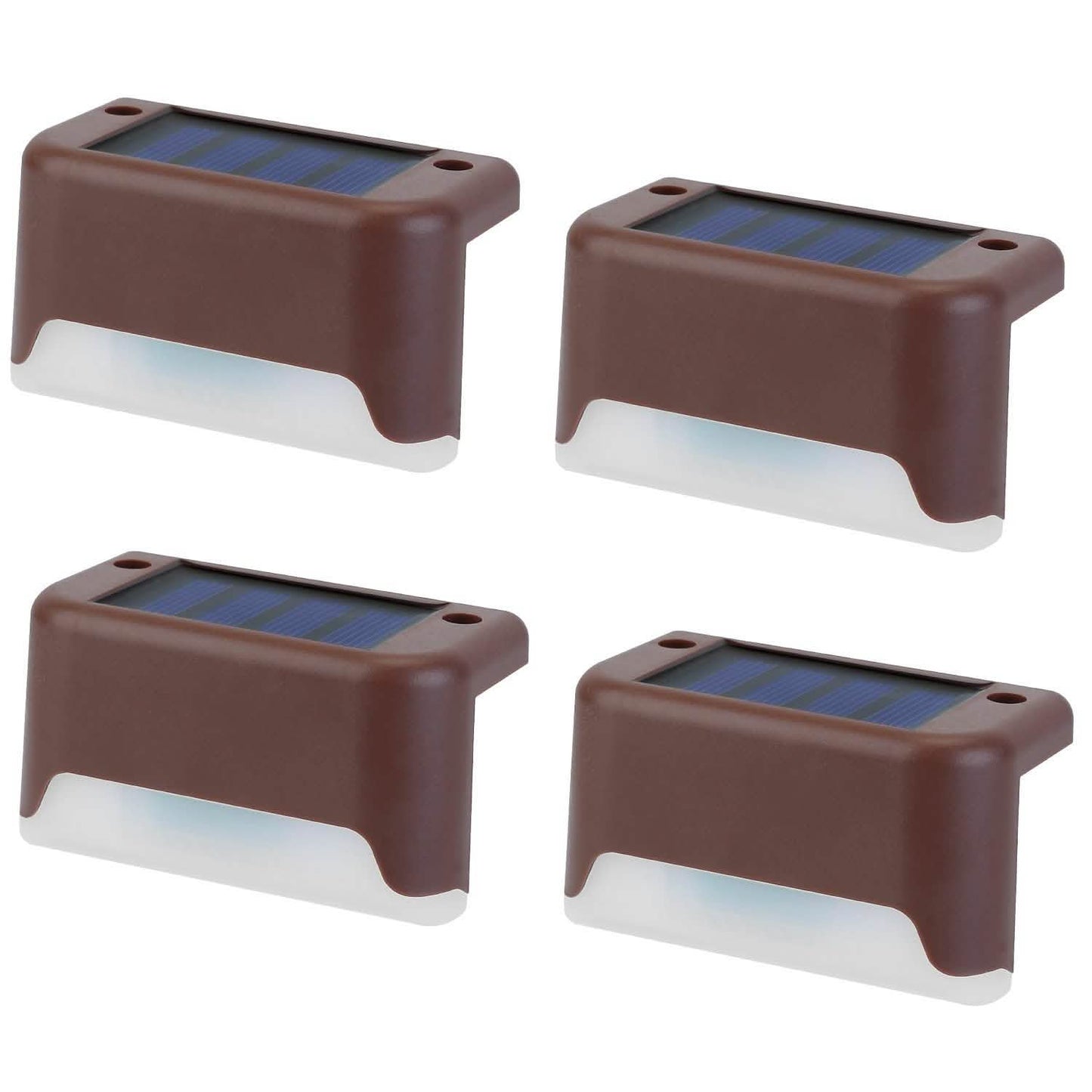 4-teilig: Solarbetriebene LED-Treppenleuchten