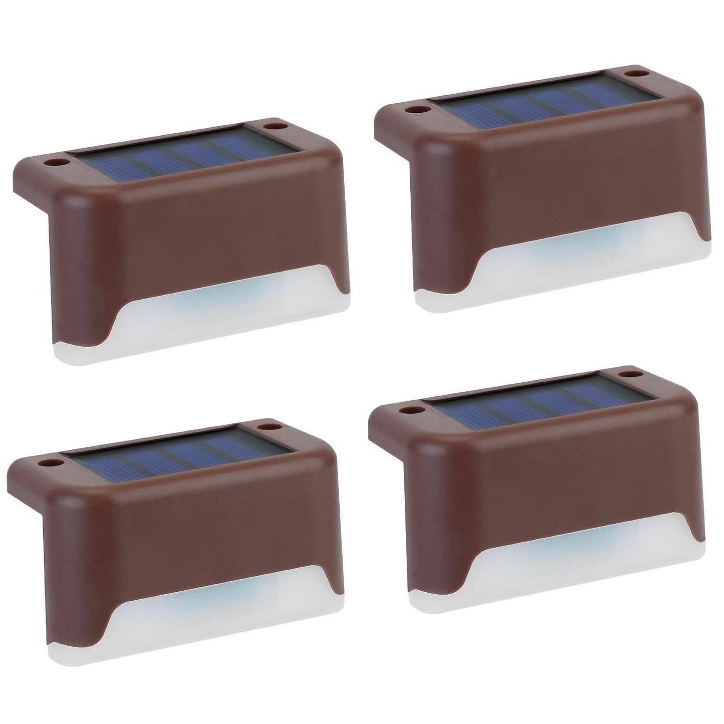 4-teilig: Solarbetriebene LED-Treppenleuchten