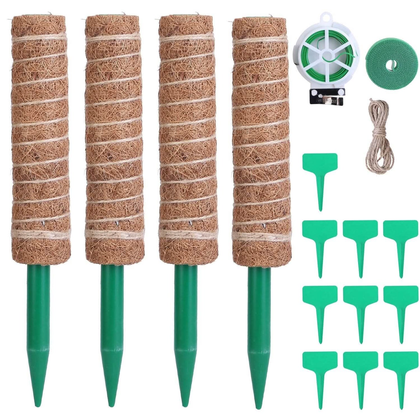 4er-Set: Coco Coir ausziehbarer Moosstab für Kletterpflanzen