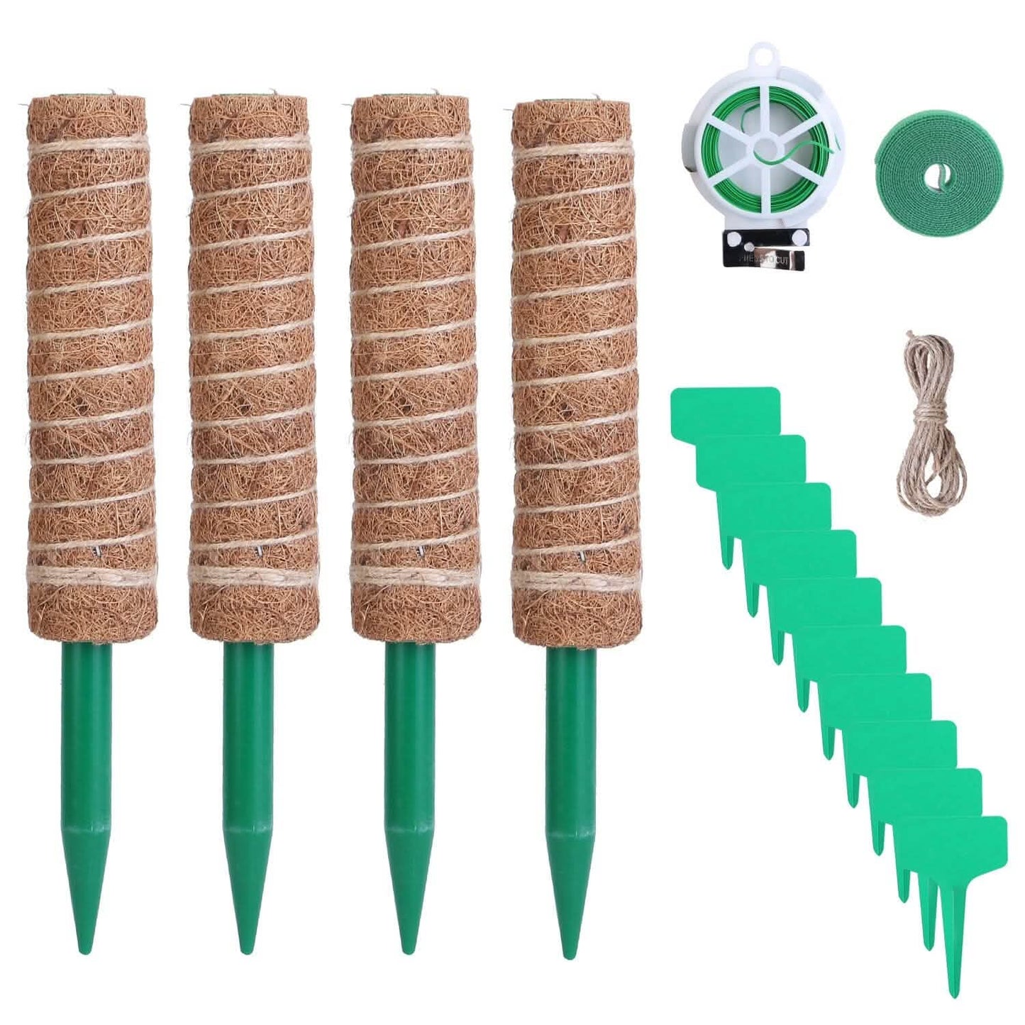4er-Set: Coco Coir ausziehbarer Moosstab für Kletterpflanzen
