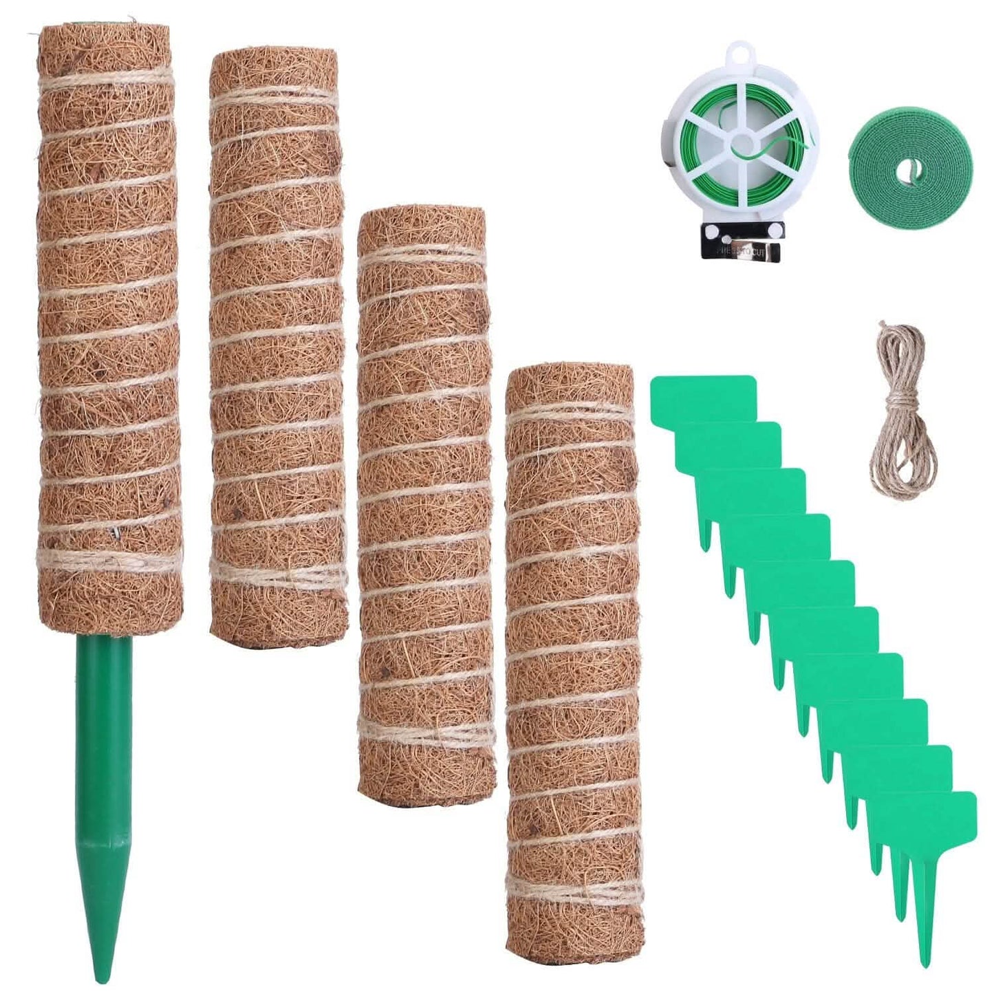 4er-Set: Coco Coir ausziehbarer Moosstab für Kletterpflanzen