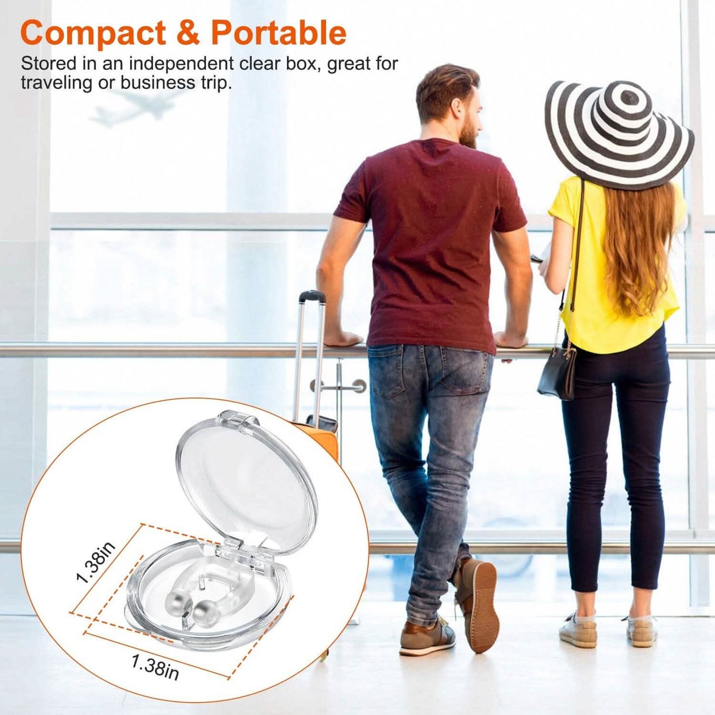 4er-Pack: Magnetischer Nasenclip zur Schnarchprävention