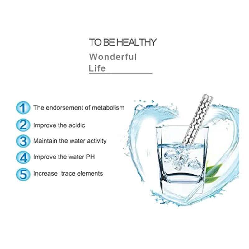 4er-Set: Tragbarer alkalischer Wasserionisierer-Stab, Wasserstoff-Mineralienreiniger PH Lo V2E4