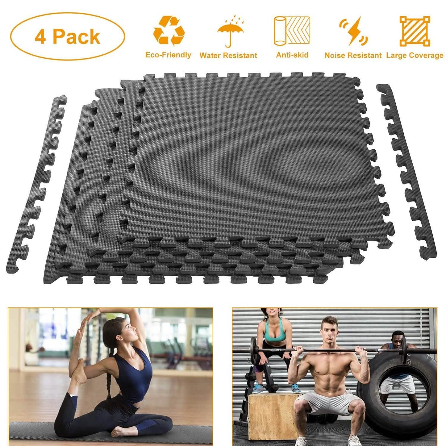 4-teilig: Puzzle-Trainingsschaummatte