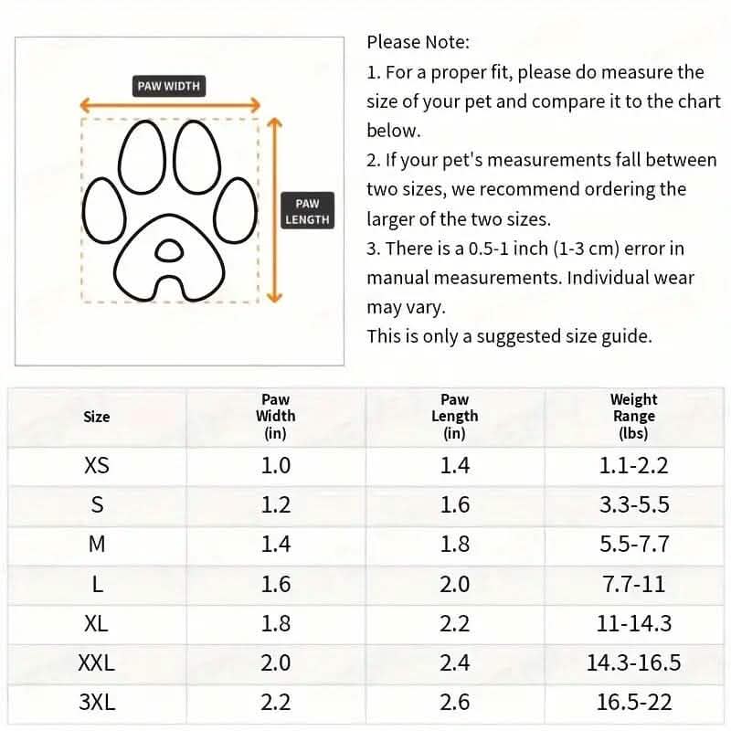 4 Stück: Wasserabweisende Hundeschuhe