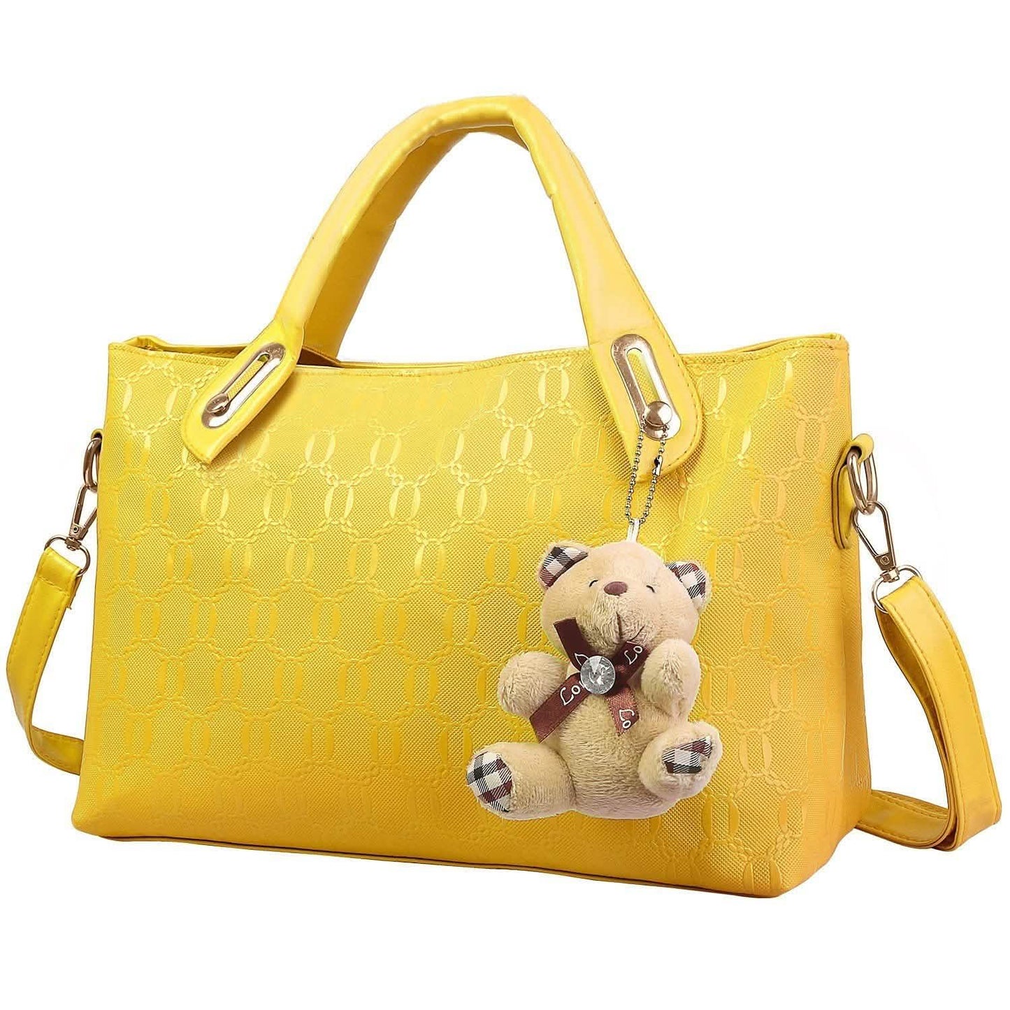 4-teiliges Set: Damen-Lederhandtasche