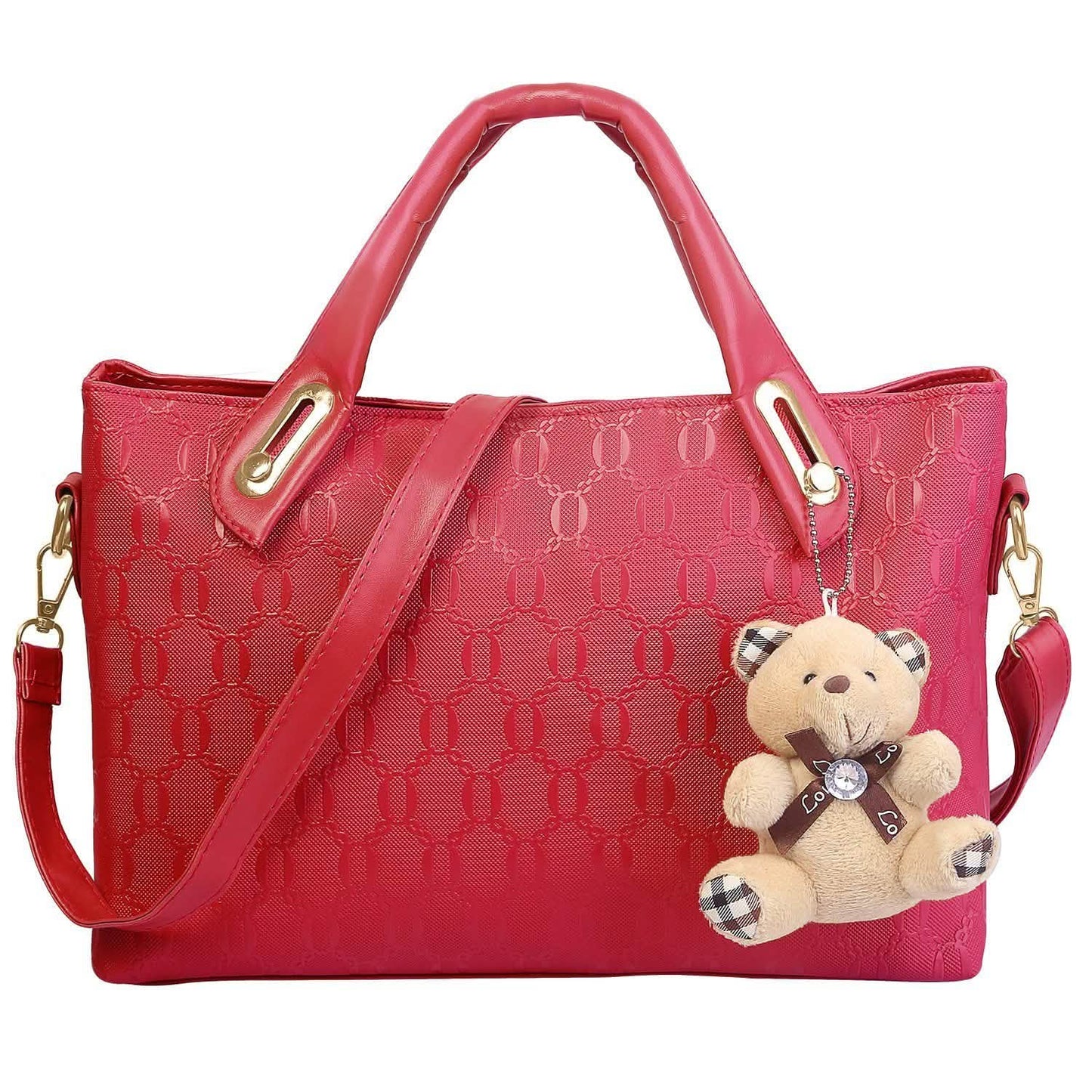 4-teiliges Set: Damen-Lederhandtasche