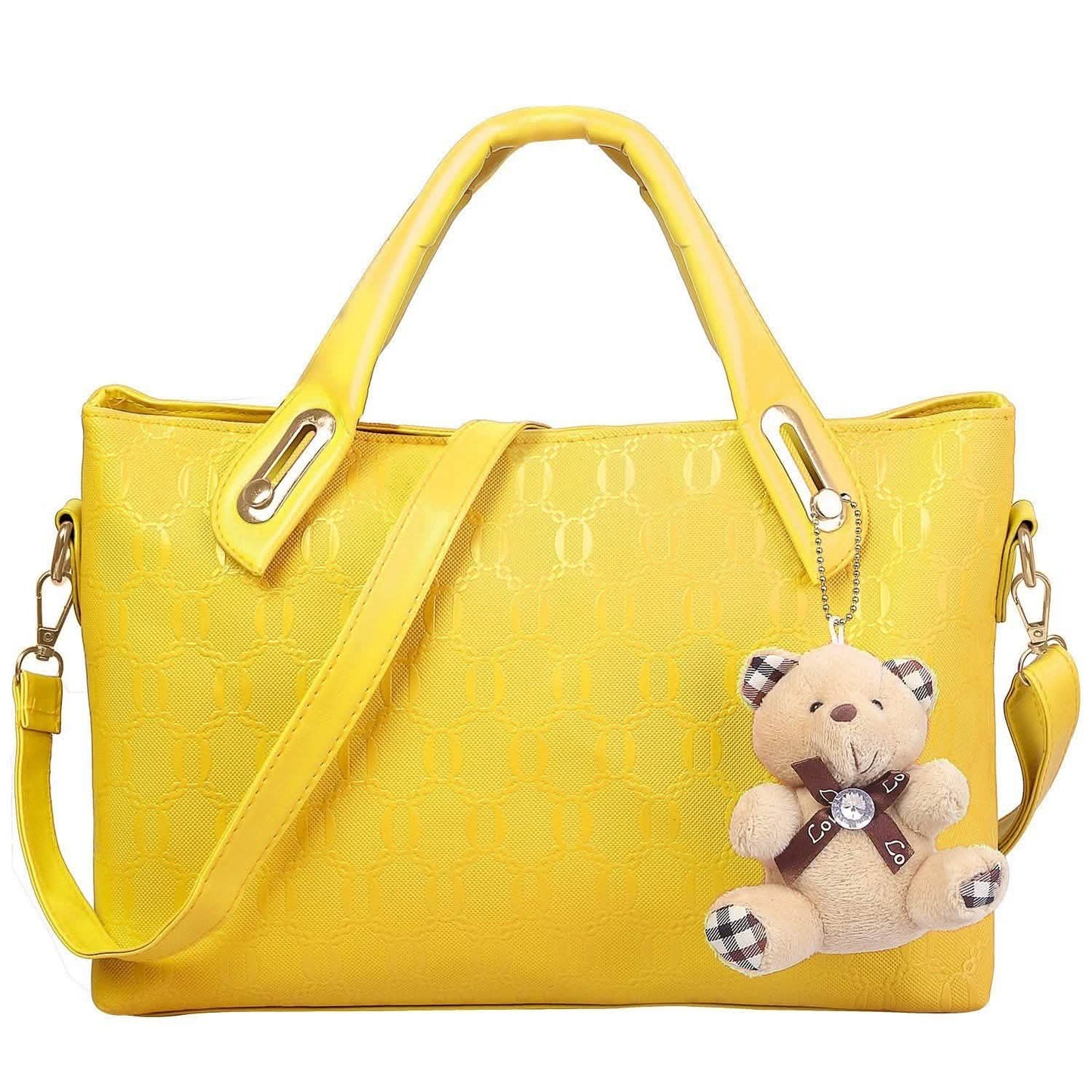 4-teiliges Set: Damen-Lederhandtasche