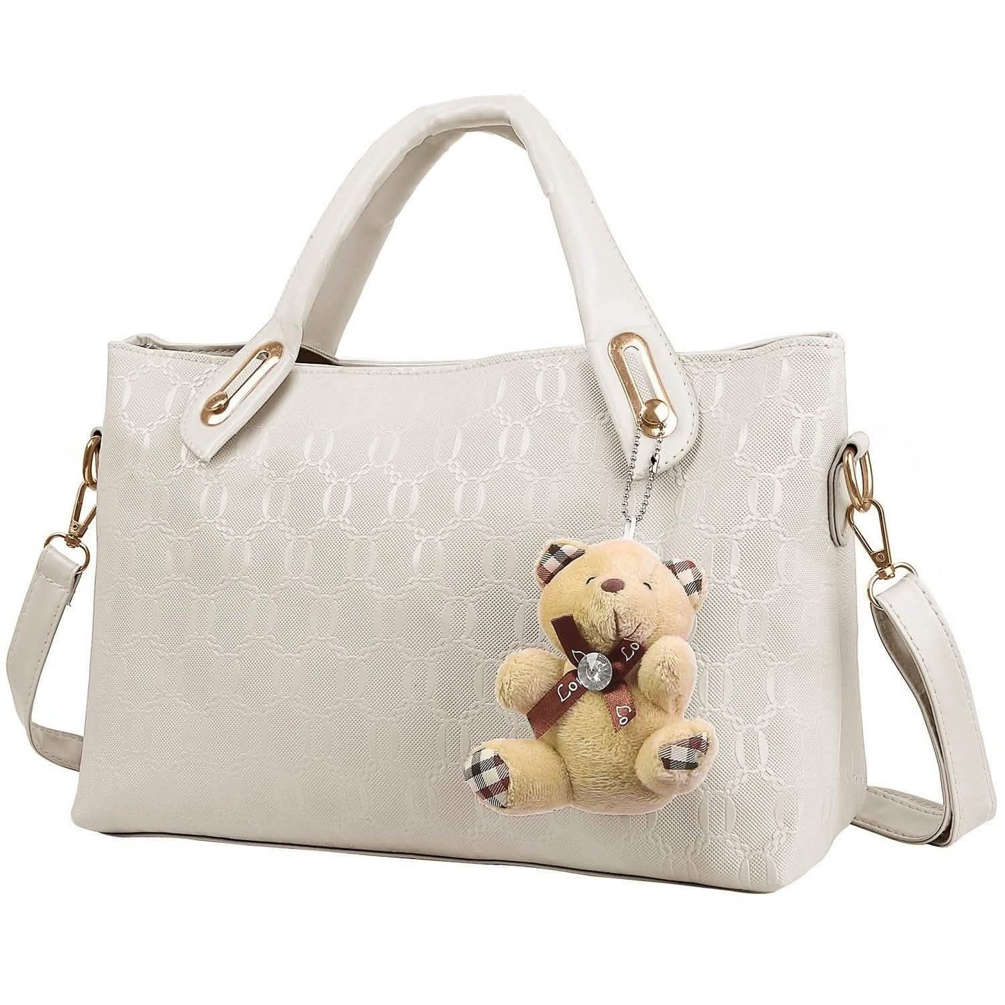 4-teiliges Set: Damen-Lederhandtasche