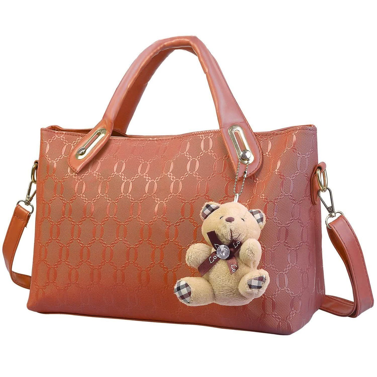 4-teiliges Set: Damen-Lederhandtasche