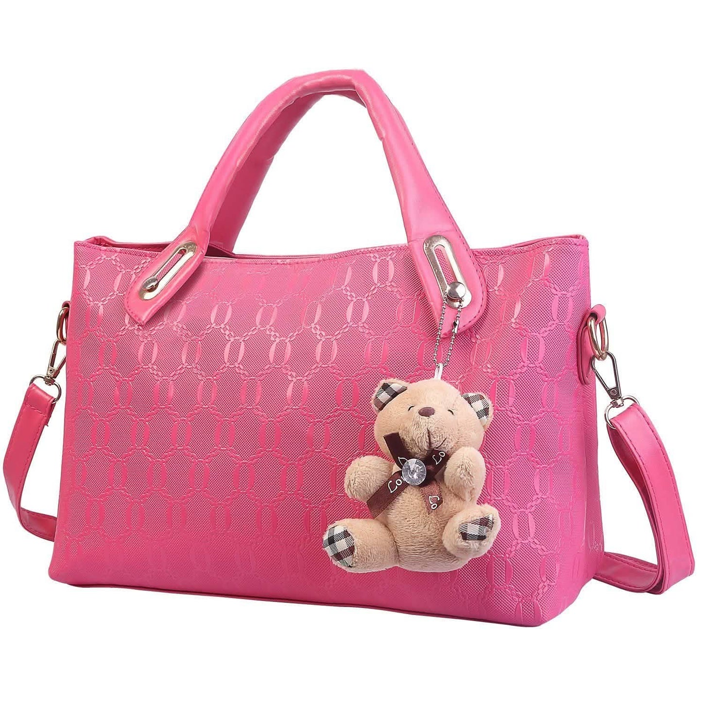4-teiliges Set: Damen-Lederhandtasche