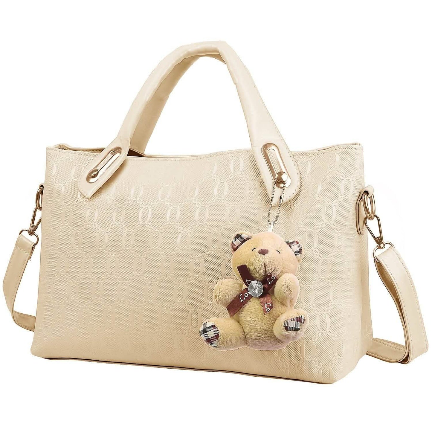 4-teiliges Set: Damen-Lederhandtasche