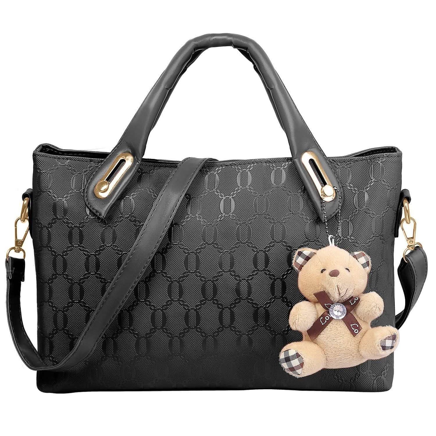 4-teiliges Set: Damen-Lederhandtasche