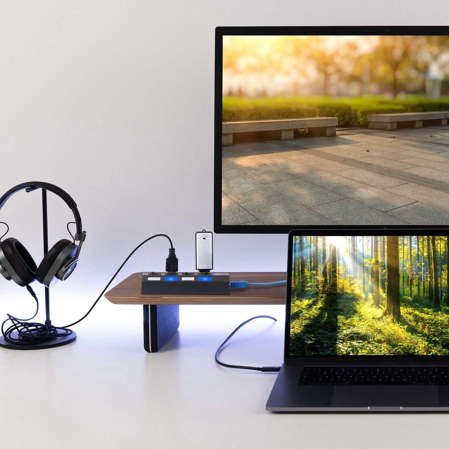 4-Port USB 3.0 Hub High-Speed Adapter