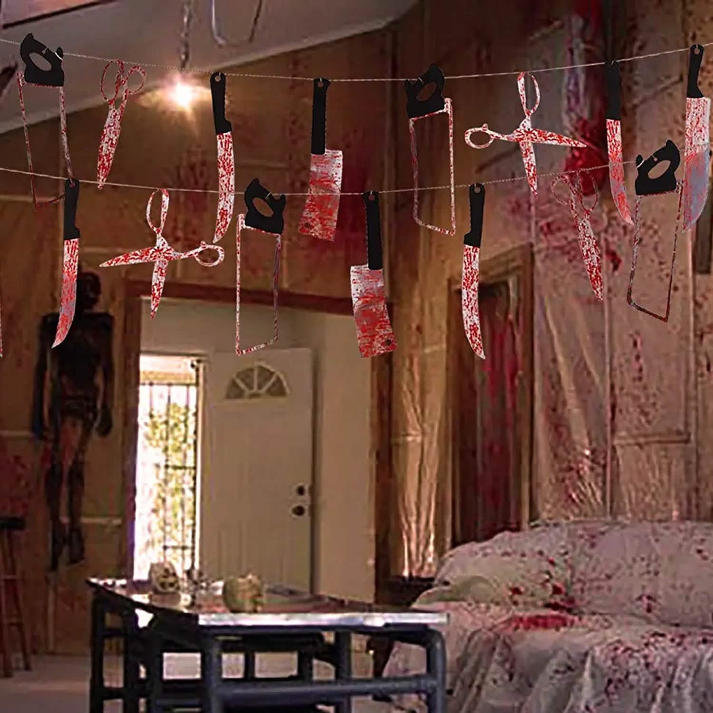 40-teiliges Set: Halloween-Mondschiff-Blutgirlanden-Banner
