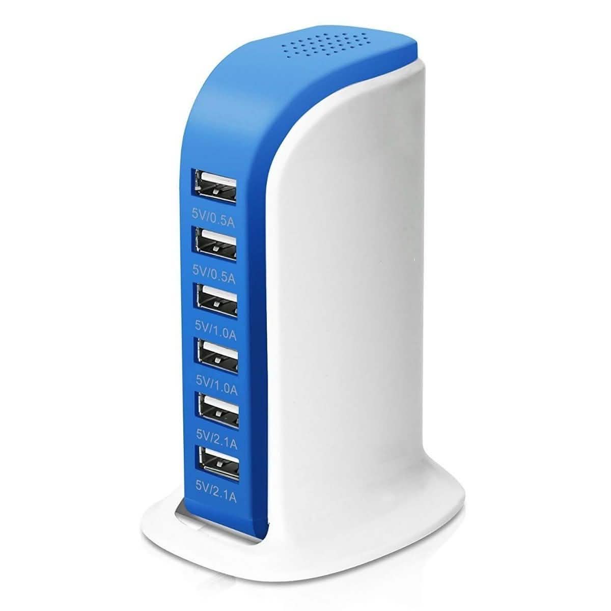 40-Watt-6-Port-USB-Ladestation für Smartphones und Tablets
