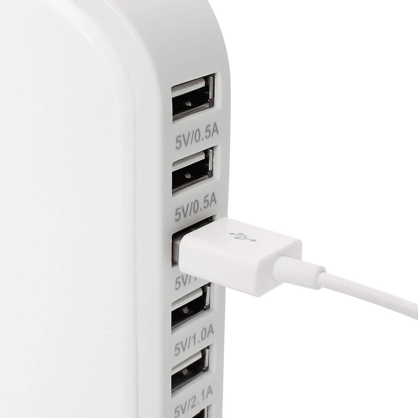 40-Watt-6-Port-USB-Ladestation für Smartphones und Tablets