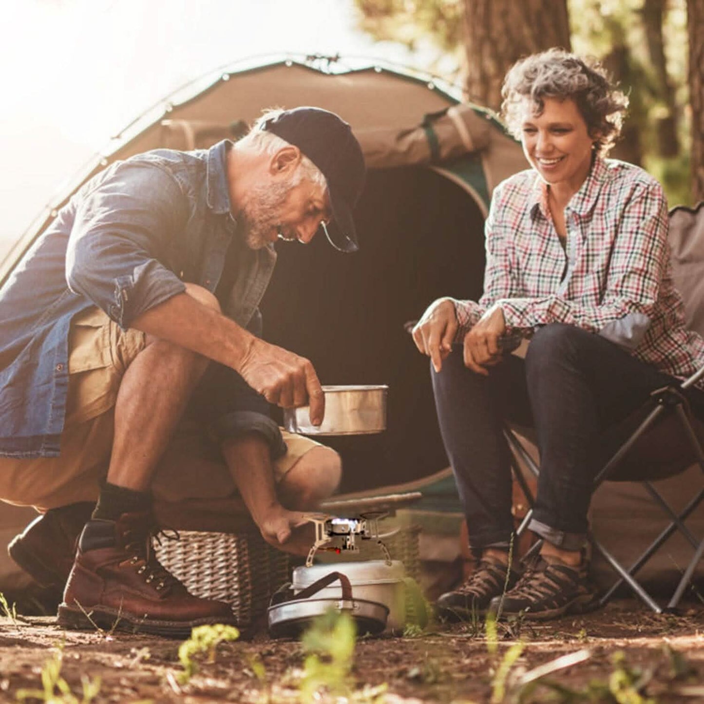 4000W Tragbarer Campingkocher, faltbarer, leistungsstarker Gaskocher, Rucksackbrenner