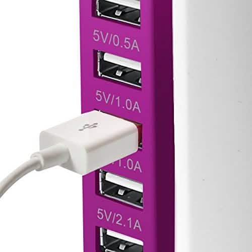 40-Watt-6-Port-USB-Ladestation für Smartphones und Tablets