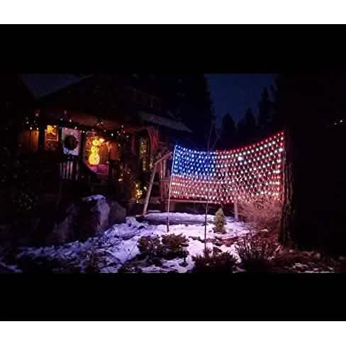 420 LED US-Flagge Lichterkette, Fortschrittlich