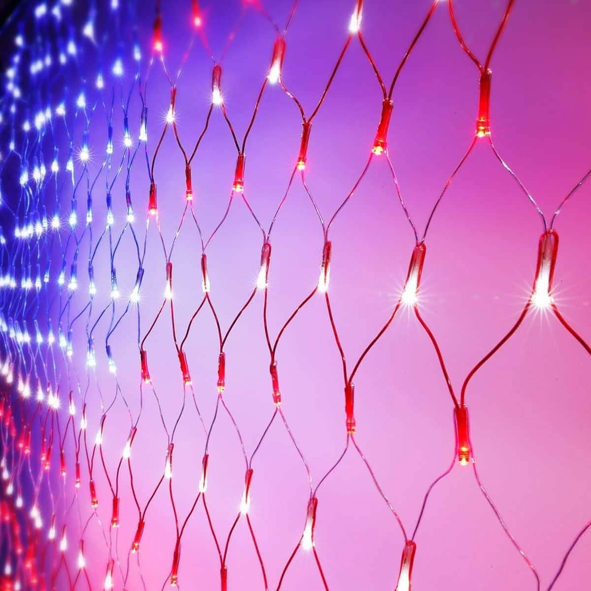 420 LED US-Flagge Lichterkette, Fortschrittlich