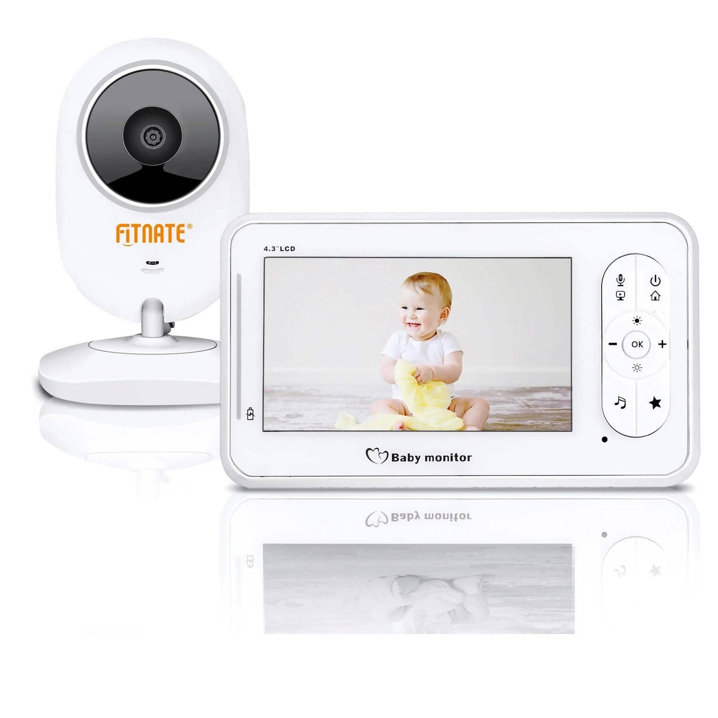 4,3" Babyphone 2,4-GHz-Funkkamera Video-Gegensprechanlage
