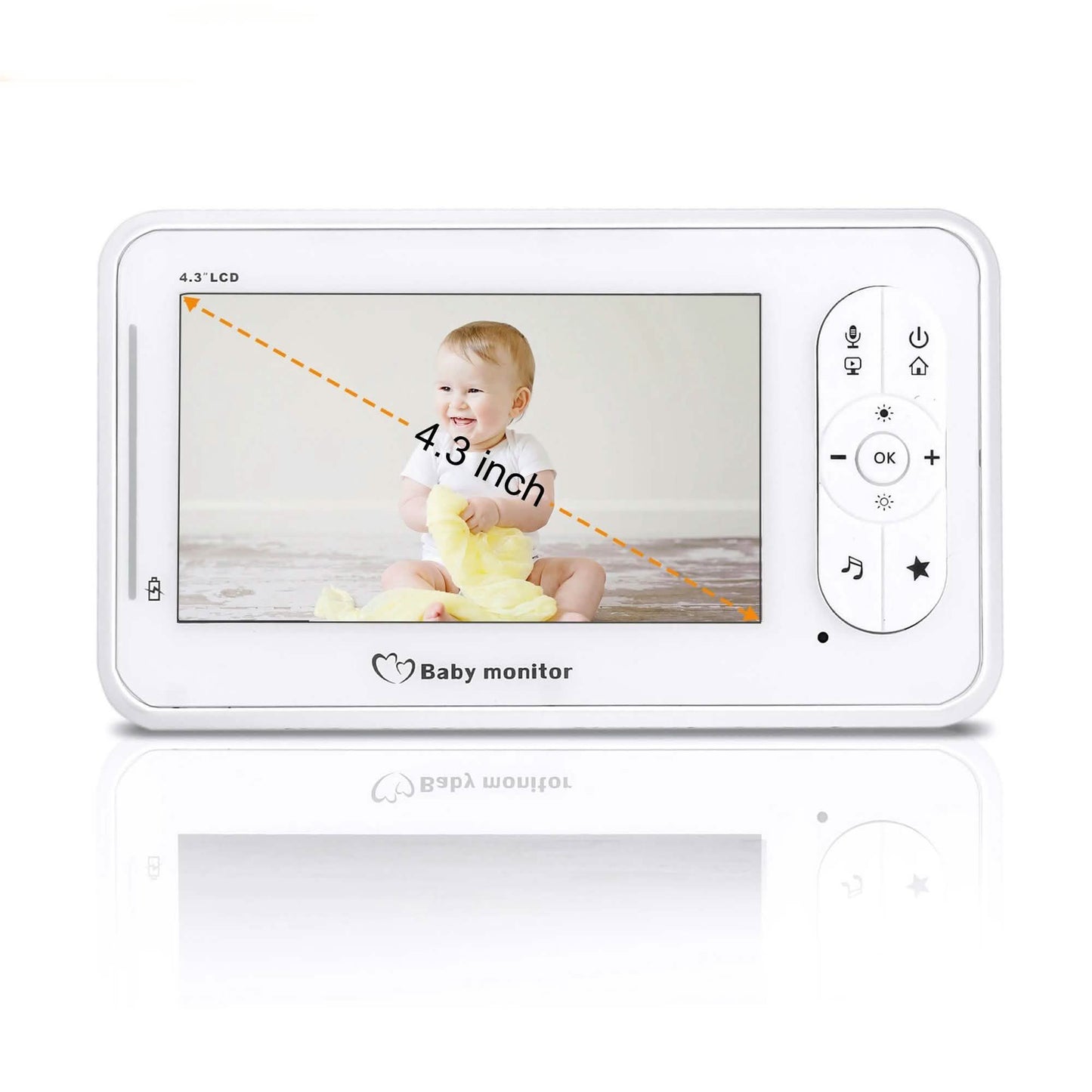 4,3" Babyphone 2,4-GHz-Funkkamera Video-Gegensprechanlage