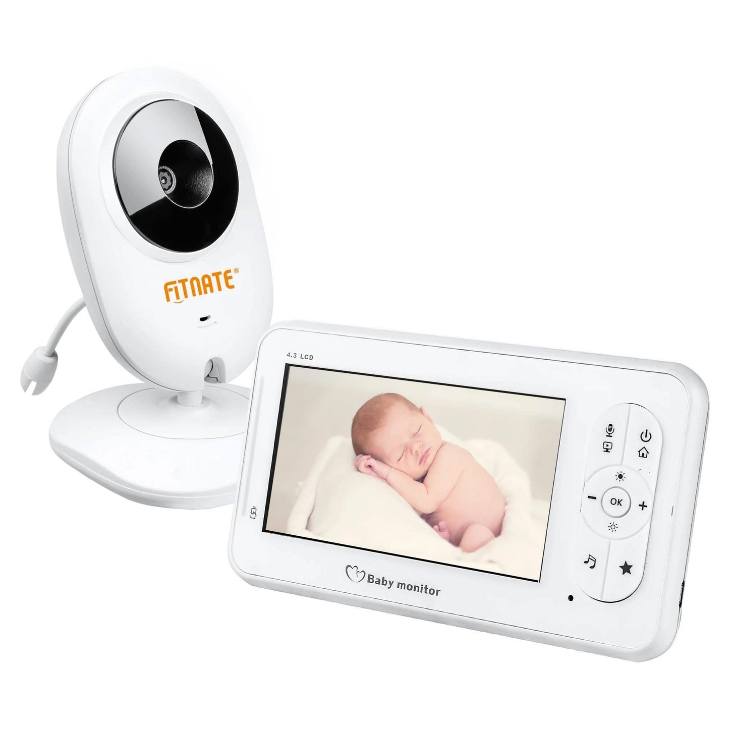 4,3" Babyphone 2,4-GHz-Funkkamera Video-Gegensprechanlage