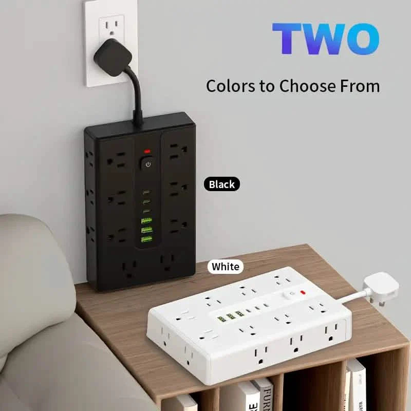 22-in-1 Mehrfachsteckdose – 16 Steckdosen, 3 USB-A & 3 USB-C