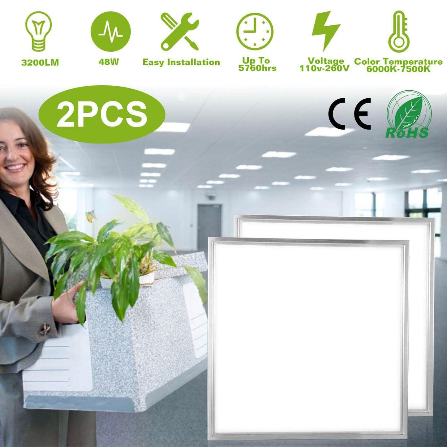48W 2×2FT LED-Panel 3200LM