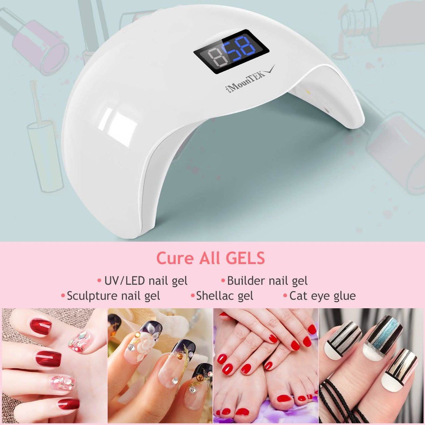 48W UV LED Nagellampe Gelnagellack-Trockner