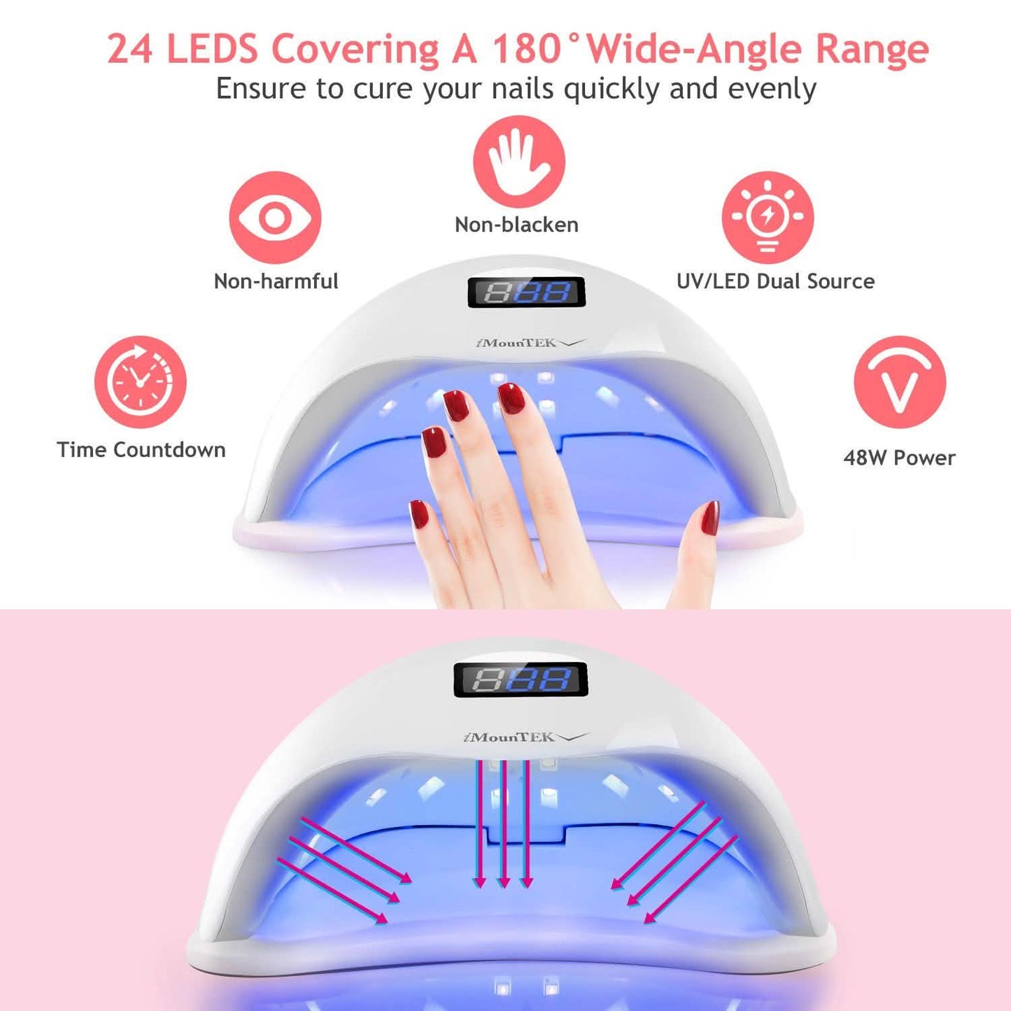 48W UV LED Nagellampe Gelnagellack-Trockner