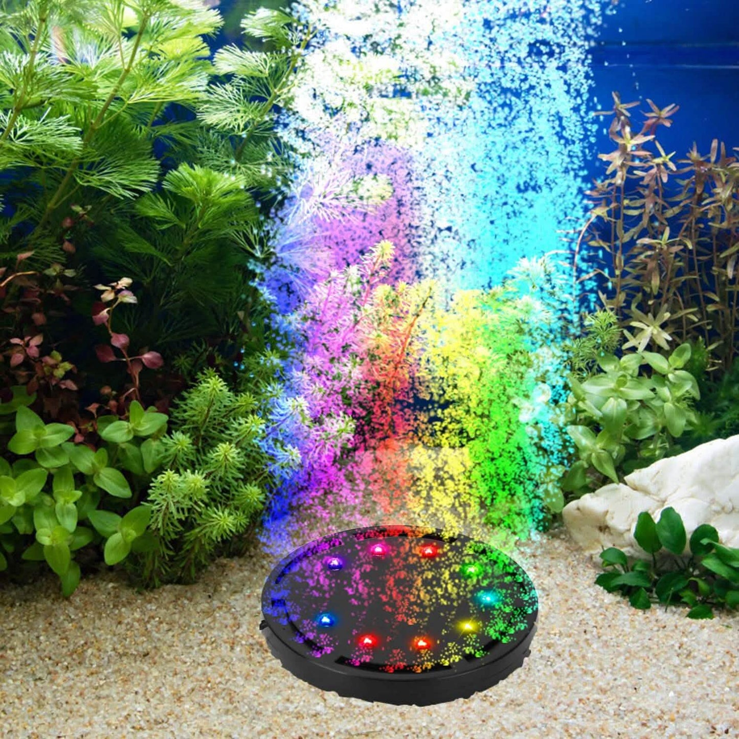 4 Zoll Mehrfarbige LED Aquarium Luftblasenlampe