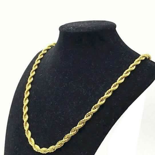 18K Massivgold 4mm Kordelkette