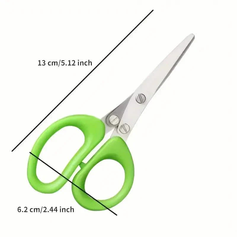 5-Klingen Edelstahl Kräuterschere Set - Vielseitige Küchenschere