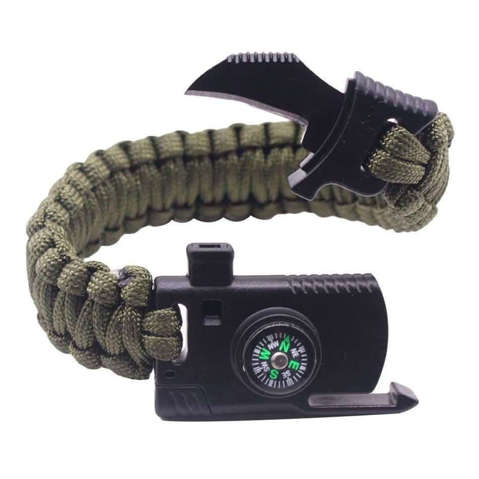 5-in-1 Multifunktions-Survival-Armband aus Paracord für Outdoor-Aktivitäten
