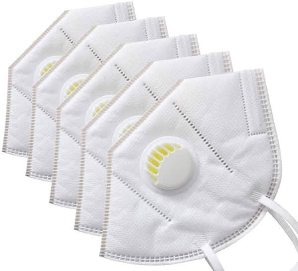 5-lagige KN95 Gesichtsmaske mit Atemventil