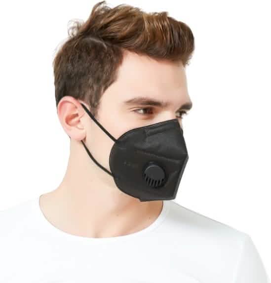 5-lagige KN95 Gesichtsmaske mit Atemventil