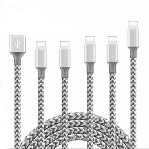 5er-Pack: Hochleistungs-geflochtene iPhone Lightning USB Ladekabel