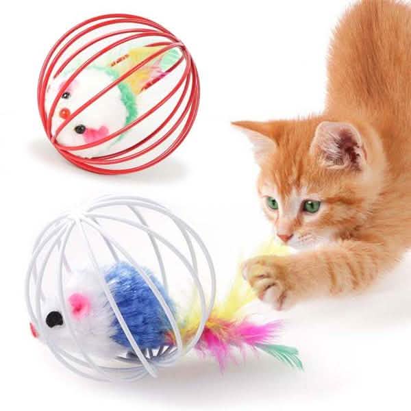 5er-Pack: Haustier Katzenbaby Spielmaus Ballkäfig