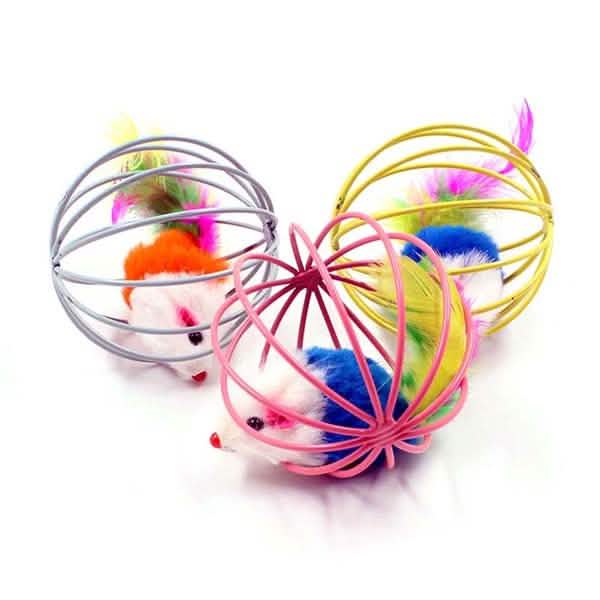 5er-Pack: Haustier Katzenbaby Spielmaus Ballkäfig